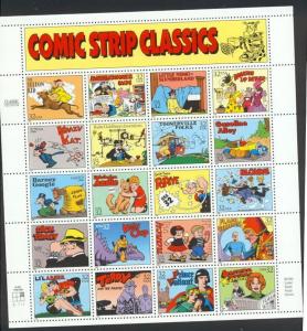 SCOTT 3000 COMMIC STRIP CLASSICS 32ct 20 STAMP SHEET