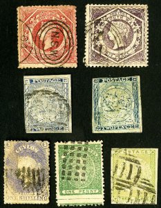 Australian States Stamps Used Lot of 7 early unsearched