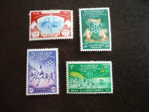 Stamps - Burma - Scott# 168-171 - Mint Hinged Set of 4 Stamps