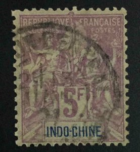 MOMEN: FRENCH INDOCHINA SC #21 1896 USED LOT #63235