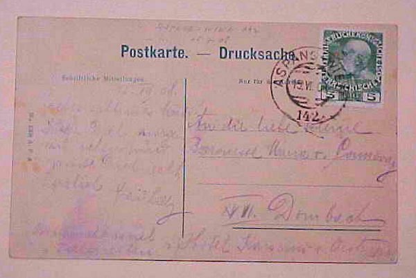 AUSTRIA   TPO ASPANG WIEN 1908 #142