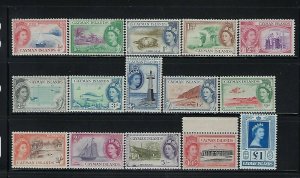 CAYMAN IS.  SCOTT #135-149 QEII  PICTORIALS- MINT LIGHT/NEVER HINGED