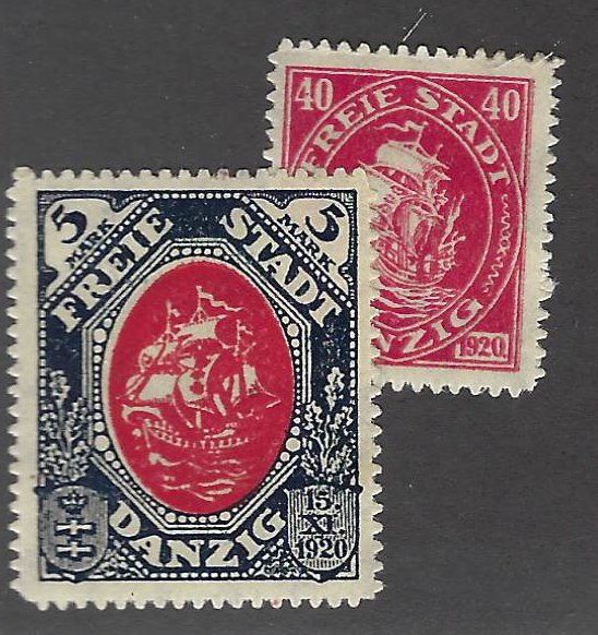 German Danzig SC#52 & 57 Mint F-VF...Fill a Great Spot(s)!