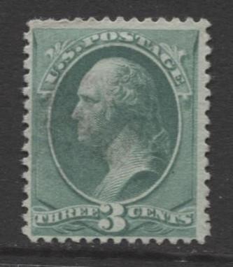 USA - Scott 207 - Washington -1881 - Mint No Gum - Blue Green - 3c Stamp