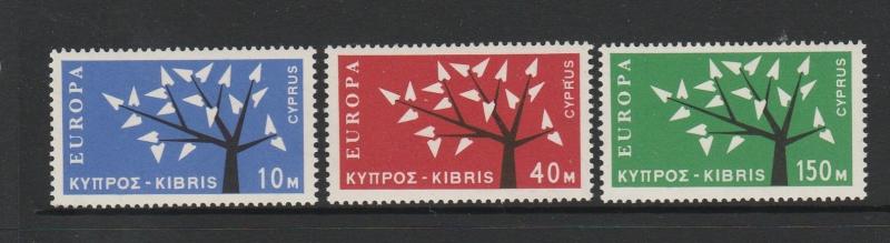 Cyprus 1963 Europa ( 1st ) LMM SG 224/26