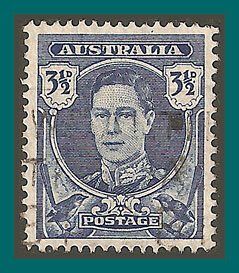 Australia 1942 KGVI, used  195,SG207