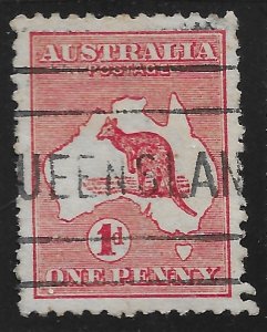 Australia #2 1p Kangaroo and Map