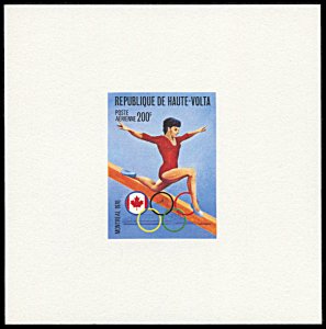 Upper Volta 390-392,C231-C232,MNH,Montreal Olympics 5 proof cards