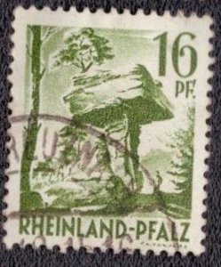 Germany -French Occupation Rheinland-Pfalz 1947 -  6N6 Used