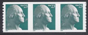 #3475a 23c George Washington PNC/3 P#B11 2001 Mint NH