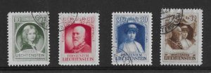 Liechtenstein Sc #90-93  set of 4 used VF