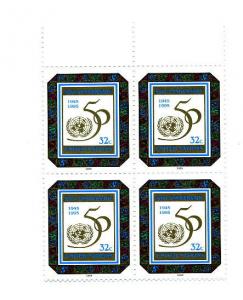 UN NY -Scott's # 655 50th Anniv. - Block of 4 - M NH