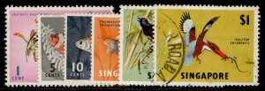 SINGAPORE QEII SG83-88, 1966-67 complete set, FINE USED. Cat £25.