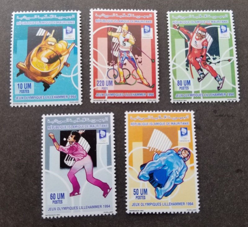 *FREE SHIP Mauritania Winter Olympic Games Lillehammer 1993 1994 (stamp) MNH