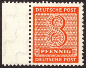 1945, Germany, West Saxony, 8pf, MNH, Sc 14N5