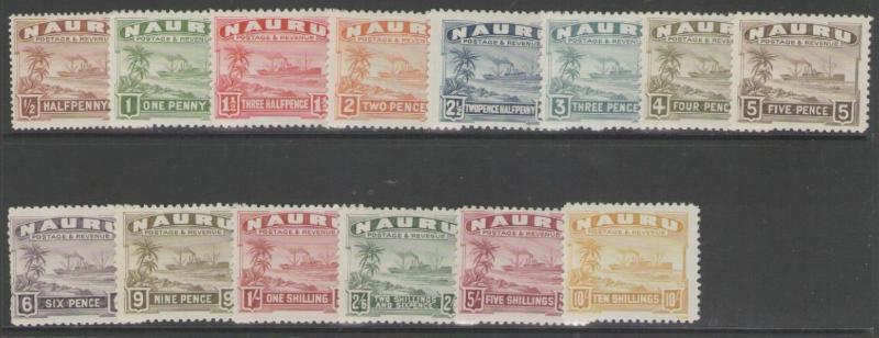 NAURU SG26B/39B 1937-48 WHITE PAPER SET MTD MINT