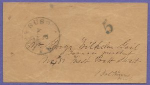 BALTIMORE & SUSQUEHANNA R.R. - BALTIMORE,  STAMPLESS COVER, US POSTAL HISTORY.