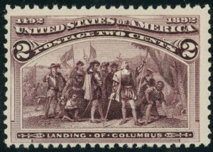 US Stamp #231 Columbian Expo - Landing of Columbus 2c, MNH - CV $31.00