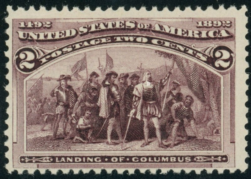 US Stamp #231 Columbian Expo - Landing of Columbus 2c, MNH - CV $31.00