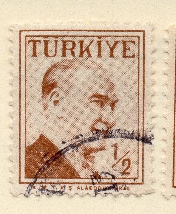 Turkey 1957 Early Issue Fine Used 1/2k. 093050