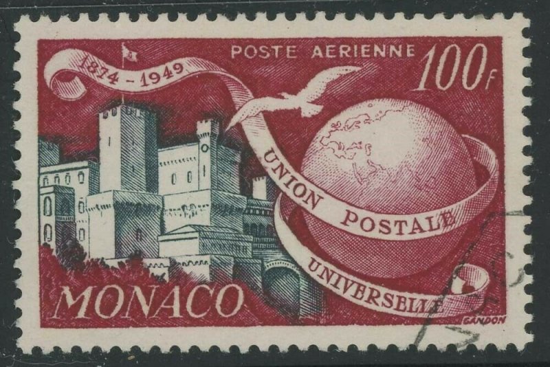 Monaco 1949 75th Anniversary UPU set Sc# 245/C33 used