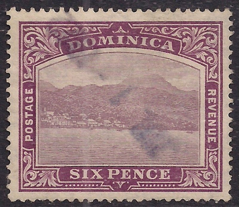 Dominica 1908  21 KEV11 6d Purple Used SG 52 ( F893 )