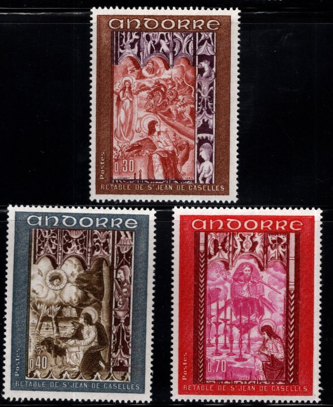 (French) Andorra Scott 192-193 MH* Frescoe Religious Art  Stamp set