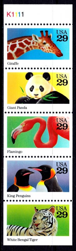 United States 1992 Wild Animals Complete Mint MNH Set Strip SC 2709a