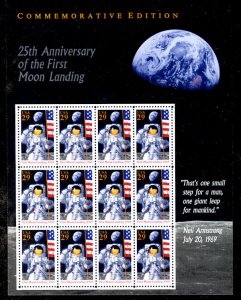 US #2841 FIRST MOON LANDING, 25th Year,  VF/XF mint never hinged, super nice ...