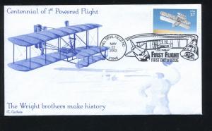 US 3783 First Flight CL Cachets FDC Wright Brothers