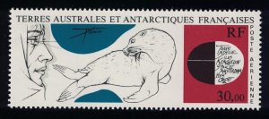 FSAT TAAF 'Explorer and Fur Seal' by Tremois Painting 1985 MNH SG#205 MI#205