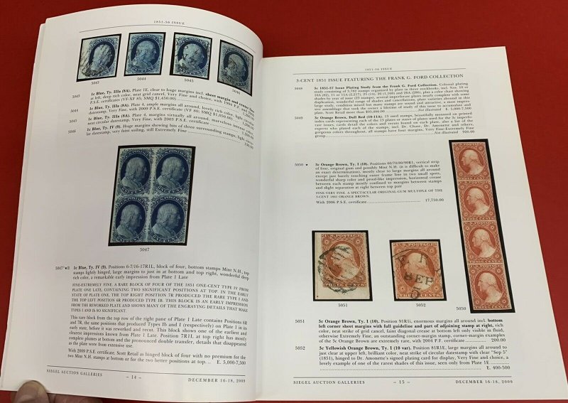 Frank G. Ford, U.S. 1851-57, Robert A. Siegel, Sale 982, December 16-18, 2009