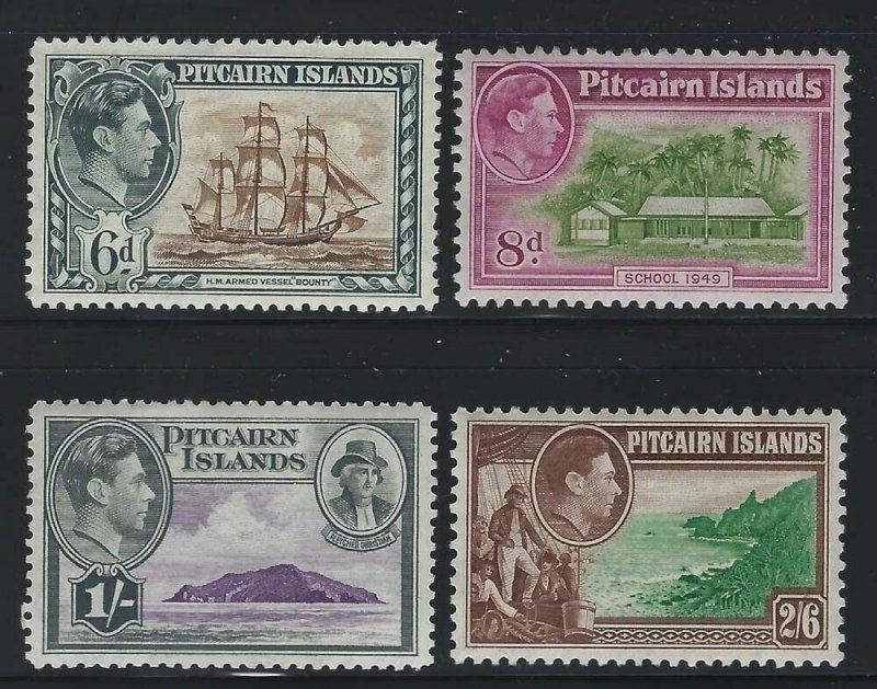 Pitcairn Islands 1940 George VI set Sc# 1-8 mint