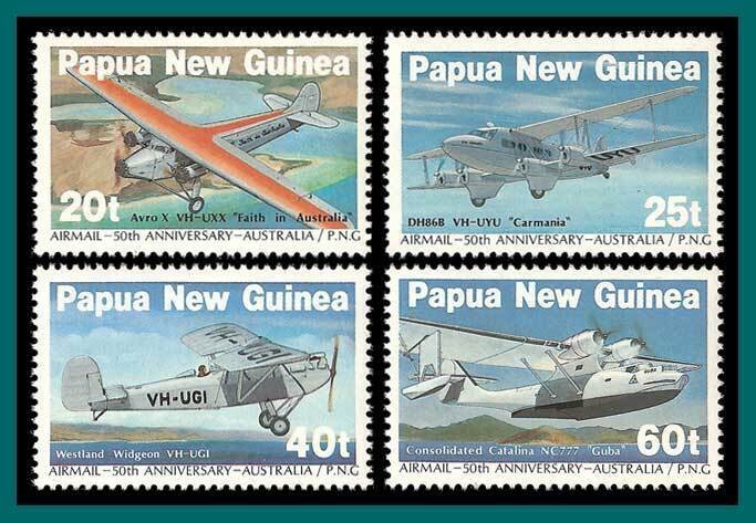 Papua New Guinea 1984 First Airmail, MNH  598-601,SG478-SG481