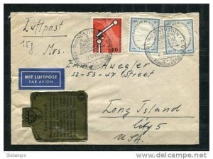 Germany 1955 Cover to USA  Long Island Special cancel