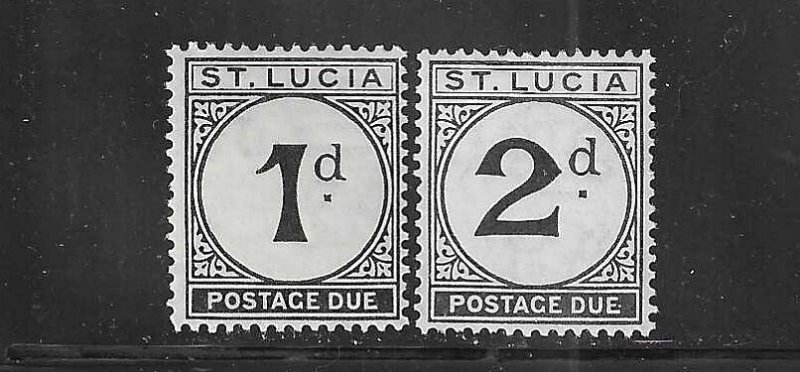 ST. LUCIA SCOTT #J3-J4 1933-47 POSTAGE DUES -MINT HINGED