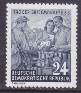 Germany DDR 178 MNH OG 1953 Mail Delivery - Stamp Day Issue