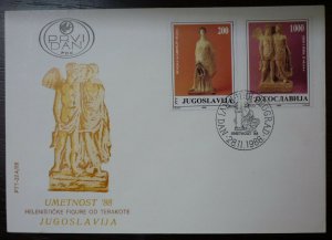 Yugoslavia 1988 FD Cover - FDC - Art Hellenistic Terracotta Figure J34