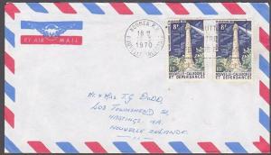 NEW CALEDONIA 1970 cover Noumea to New Zealand - Lighthouse................53883