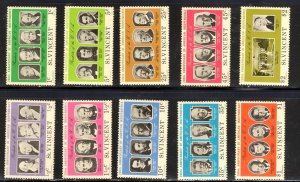 ST. VINCENT #435-444 1975 U.S PRESIDENTS MINT VF NH O.G