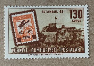 Turkey 1963 130k Istanbul stamp Exhibition, MNH.  Scott 1600, CV $0.75