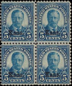 674 Mint,OG,NH... Block of 4... SCV $120.00