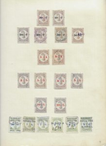 SWITZERLAND BASEL BORDEREAUX STEMPEL  REVENUE LOT - 20  PCS - S9 USED