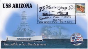 2016, Pearl Harbor, 75th Anniv, Memorial, USS Arizona, Boca Raton FL 16-367