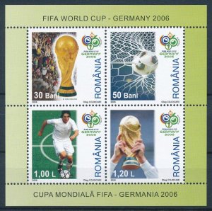 [118154] Romania 2006 World Cup Football Soccer Souvenir Sheet MNH