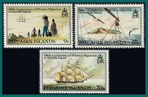 Pitcairn Islands 1981 Pitcairn Migration, MNH  #203-205,SG216-SG218