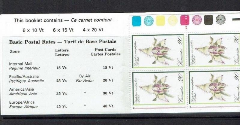 Vanuatu: 1982 Stamp Booklet, Orchids, Flowers,  SB3