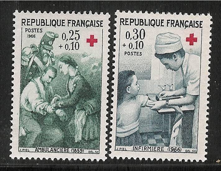 France B402-3 Mint - 1966 Surtax for Red Cross