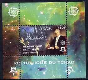 CHAD - 2009 - Year of Astronomy, Humboldt - Perf De Luxe Sheet-MNH-Private Issue