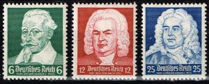 Germany 1935,Sc.#456-8 MNH, Anniversaries of Schütz, Bach and Handel